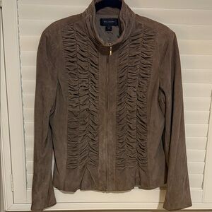 St. John Taupe Suede Blazer